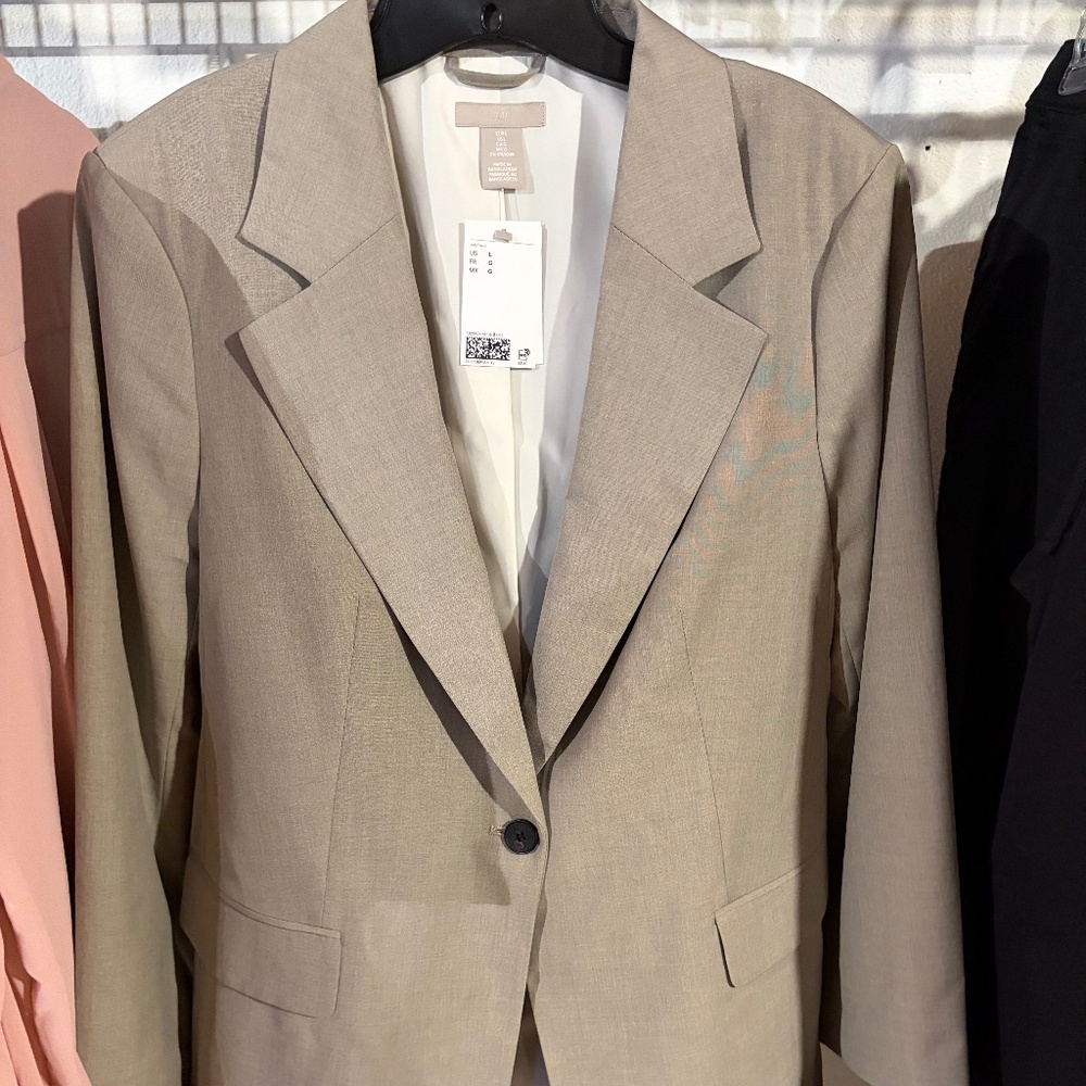 H&M Blazer Jacket NWT Large Gray